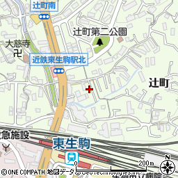 奈良県生駒市辻町749-15周辺の地図