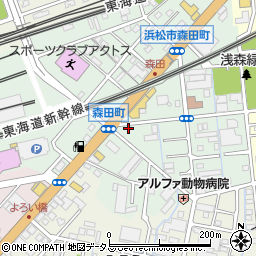 静岡県浜松市中央区森田町194周辺の地図
