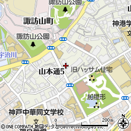 パークスクエア神戸山本通周辺の地図