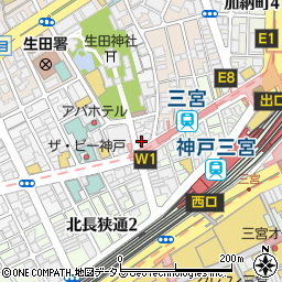 しゃぶしゃぶれたす 神戸三宮店周辺の地図