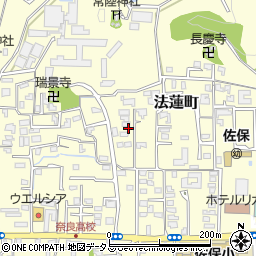 奈良県奈良市法蓮山添西町周辺の地図