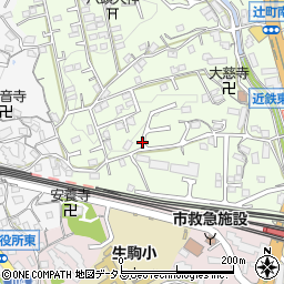 奈良県生駒市辻町832-1周辺の地図
