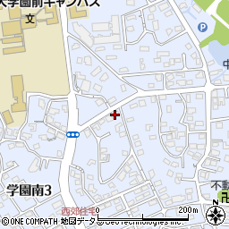 奈良県奈良市学園南周辺の地図