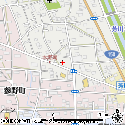 静岡県浜松市中央区本郷町348周辺の地図