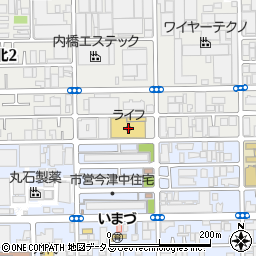 タイムズライフ鶴見今津北店第２駐車場周辺の地図
