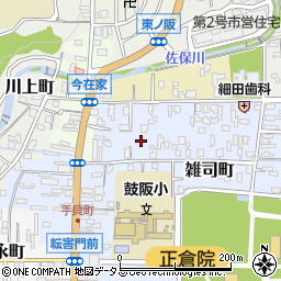 奈良県奈良市雑司西町周辺の地図