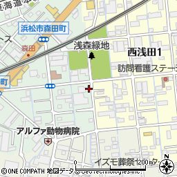 静岡県浜松市中央区森田町59周辺の地図