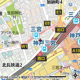 空庭 Soraniwa 三宮駅前店周辺の地図