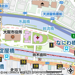 大阪市中央公会堂　中集会室周辺の地図