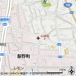 静岡県浜松市中央区本郷町276周辺の地図
