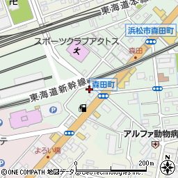 静岡県浜松市中央区森田町217周辺の地図