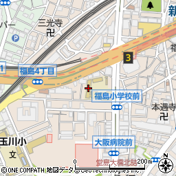 大阪市立福島小学校周辺の地図