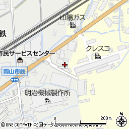 岡山県岡山市東区鉄129周辺の地図