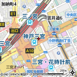 三宮駅前周辺の地図