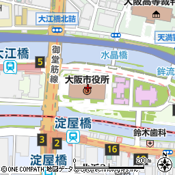 大阪市周辺の地図