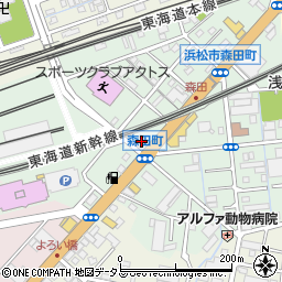 静岡県浜松市中央区森田町225周辺の地図