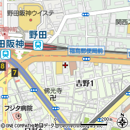 黒毛和牛 焼肉 一 野田阪神店周辺の地図
