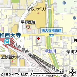 串焼き かめや 大和西大寺周辺の地図