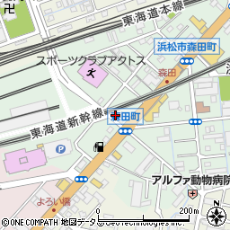 静岡県浜松市中央区森田町222周辺の地図