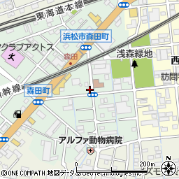 静岡県浜松市中央区森田町127周辺の地図