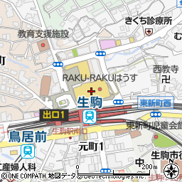 アルション 近鉄生駒店周辺の地図