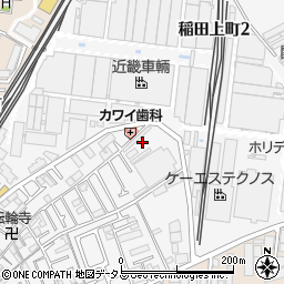大阪府東大阪市稲田上町周辺の地図