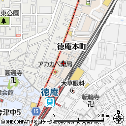 カラオケライブ　徳庵駅前店周辺の地図