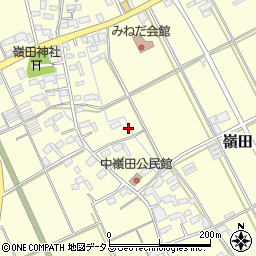 静岡県菊川市嶺田周辺の地図
