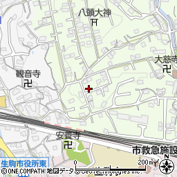 奈良県生駒市辻町873-13周辺の地図