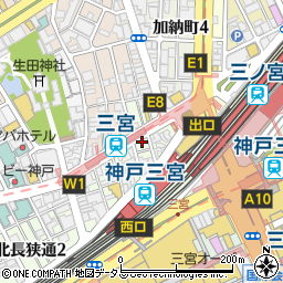 神戸 三宮 鯛とお酒 咲咲〜さくさく〜周辺の地図