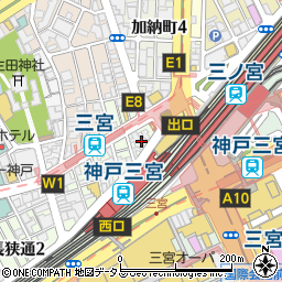 バーガーキング阪急三宮駅前店周辺の地図