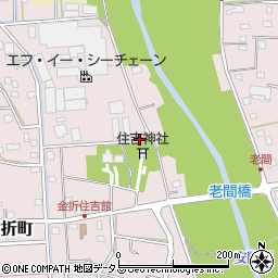 静岡県浜松市中央区金折町周辺の地図
