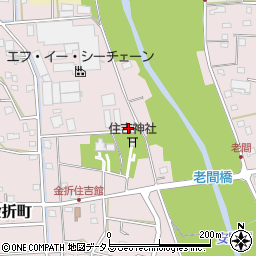 静岡県浜松市中央区金折町周辺の地図