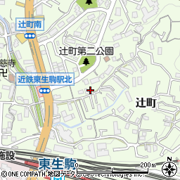 宮川ガラス　生駒店周辺の地図
