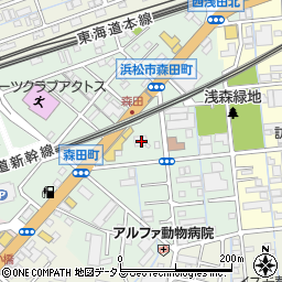 静岡県浜松市中央区森田町125周辺の地図