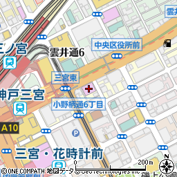 ラウンドワン三宮駅前店周辺の地図