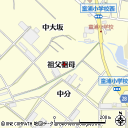 愛知県田原市浦町祖父祖母周辺の地図
