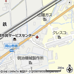 岡山県岡山市東区鉄124周辺の地図