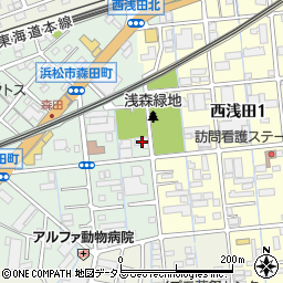 静岡県浜松市中央区森田町29周辺の地図