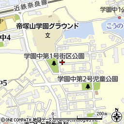 奈良県奈良市学園中周辺の地図