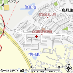 富雄団地１３号棟周辺の地図