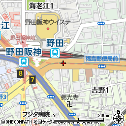 野田阪神東周辺の地図
