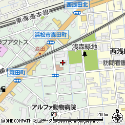 静岡県浜松市中央区森田町110周辺の地図