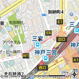 冠地鶏と日本酒 鳥ツバキ 神戸三宮店周辺の地図