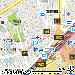 ザ・サンラウンジ神戸三宮店周辺の地図