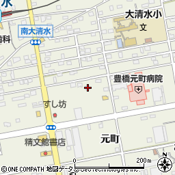 愛知県豊橋市南大清水町元町145周辺の地図