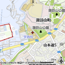 兵庫県神戸市中央区諏訪山町3周辺の地図