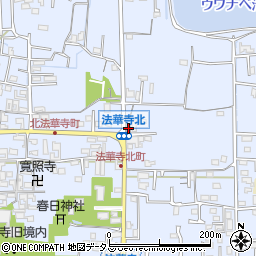 奈良法華寺郵便局周辺の地図
