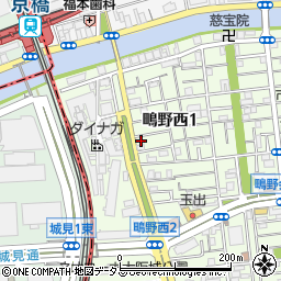 大阪市城東区鴫野西1丁目5 akippa駐車場周辺の地図