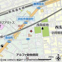 静岡県浜松市中央区森田町111周辺の地図